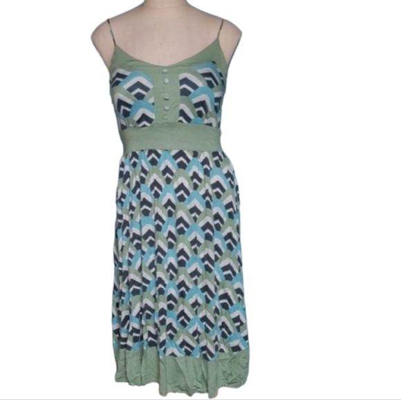 SUMMER SUN Dress Forever Green Blue Spaghetti Strap WOMEN'S Small WOMAN'S - Picture 1 of 5